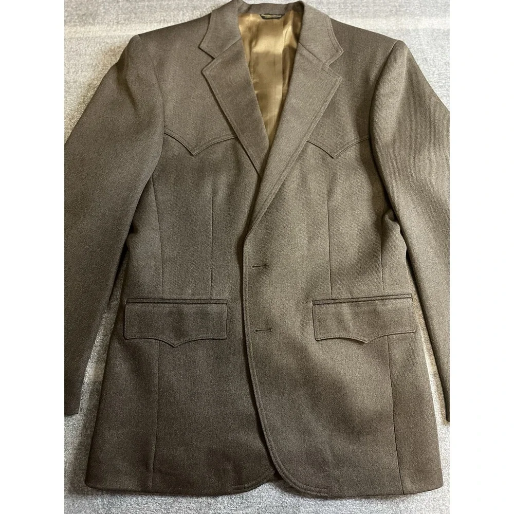 Vintage 1970s Levi's Western Suit Made In USA Brown Urban Cowboy Pristine Cond